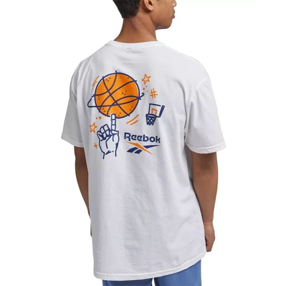 Reebok Men's Spinster Classic Logo Graphic Cotton Short Sleeve T-Shirt XL - Picture 4 of 4